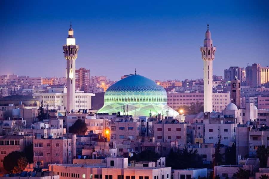 Amman City Tour From Amman - King Abdullah I Mosque: the blue dome, space, and sacred details