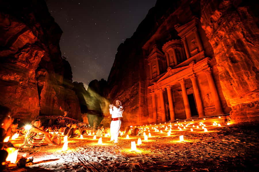 Amman: Petra by Night Tour with Optional Day Visit - What you will actually do during the night show