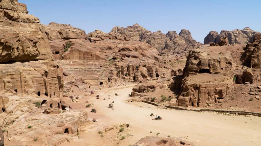 From Tel Aviv: Full-Day Trip to Petra with Roundtrip Flights - Street of Facades, tombs, and the Roman-style theater