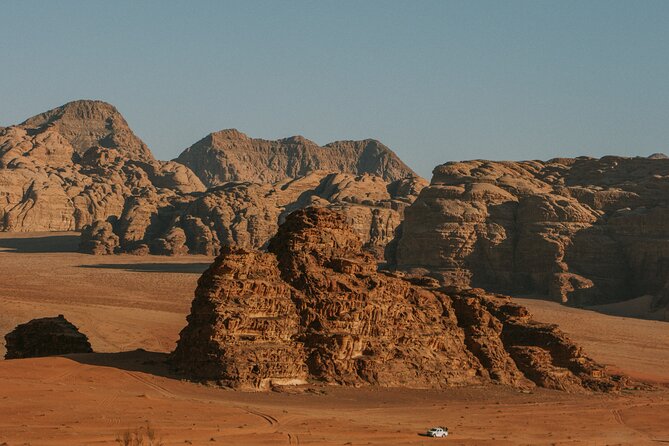 Full day Jeep Tour in Wadi Rum desert - Khazali Canyon Petroglyphs and the Little Rock Bridge Hike