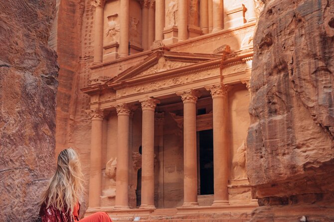 Jordan's Gems Full Day Tours: Petra, Wadi Rum, Madaba, Mt.Nebo - Wadi Rum 4x4 in the Petra-Wadi Rum option: tea, dunes, and film locations