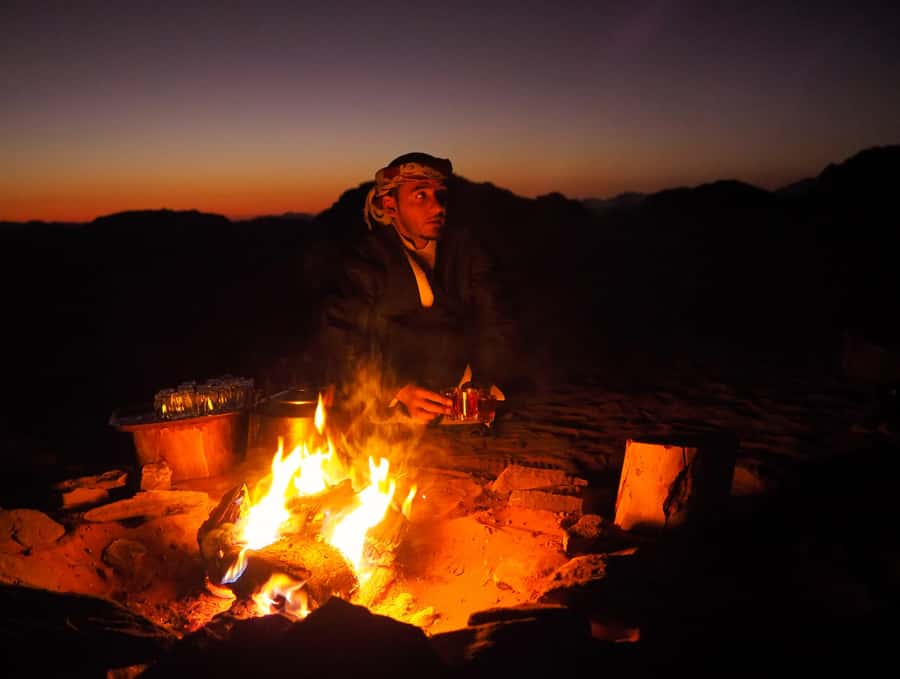 Wadi Rum: 2 Hour Camel Ride at Sunset/Sunrise Overnight - From Wadi Rum Rest House into the desert by SUV