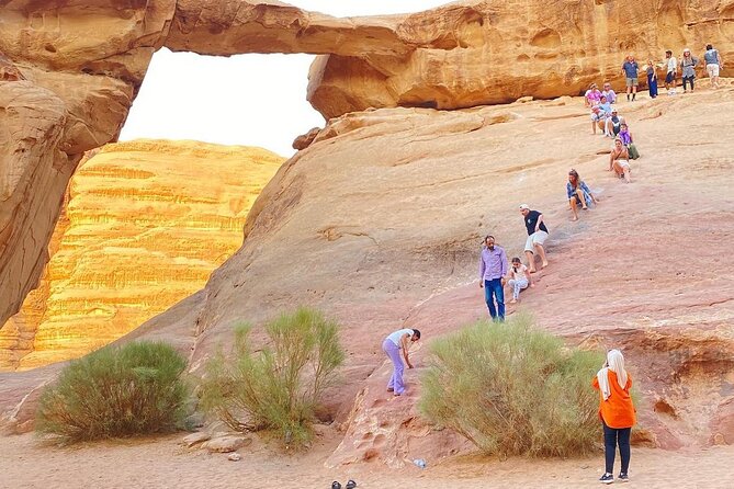 Wadi Rum 4-Hour Sunset Tour - Wadi Rum Desert Highlights - Little Bridge in Khor El Ajram: easier climb, included tea moment