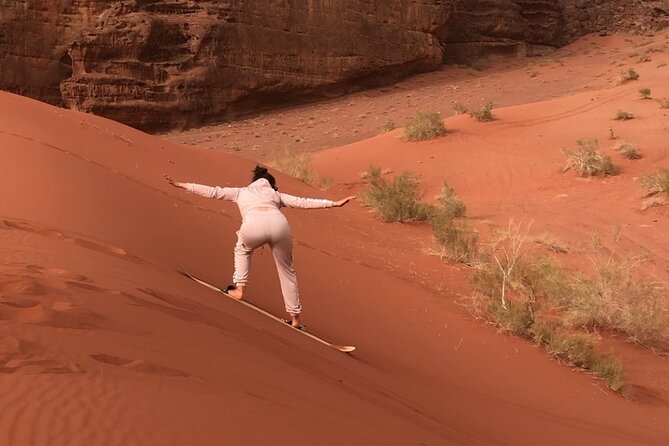 Wadi Rum Cave Camping with Jeep Tour - Day 1 Route: Lawrence Spring, Canyons, Bridges, Dunes, and Chicken Rock