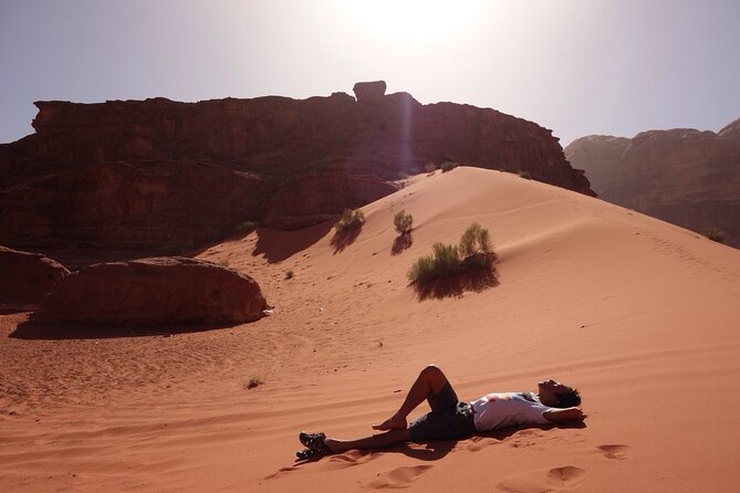 Wadi Rum: Explorer Jeep Tour PASS + Local Food + Optional Stay - Um Sabatah sunset and the Bedouin night you are paying for