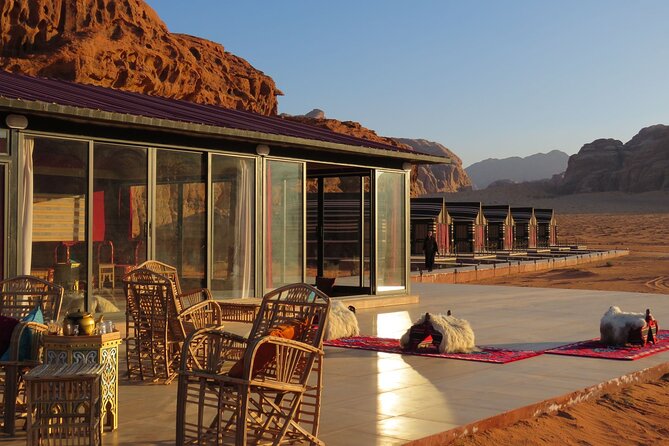 Wadi Rum Full Day Jeep Tour + Overnight & Dinner in Bedouin Camp - Overnight camp setup: private tent, meals, and practical comfort