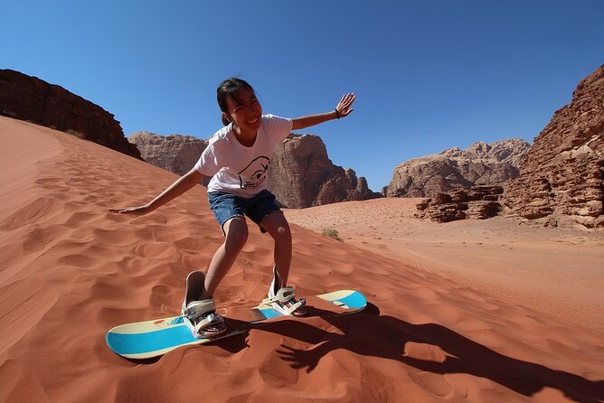Wadi Rum Jeep Tour & Camp; Overnight - Abu Kashaaba Canyon and Burdah Rock Bridge: the in-between moments