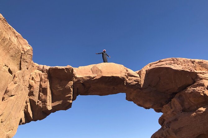 Wadi Rum Mountain Hike & Climb: Burdah, with a bridge at the top! + tour & Lunch - White Desert time, then a jeep loop before sunset